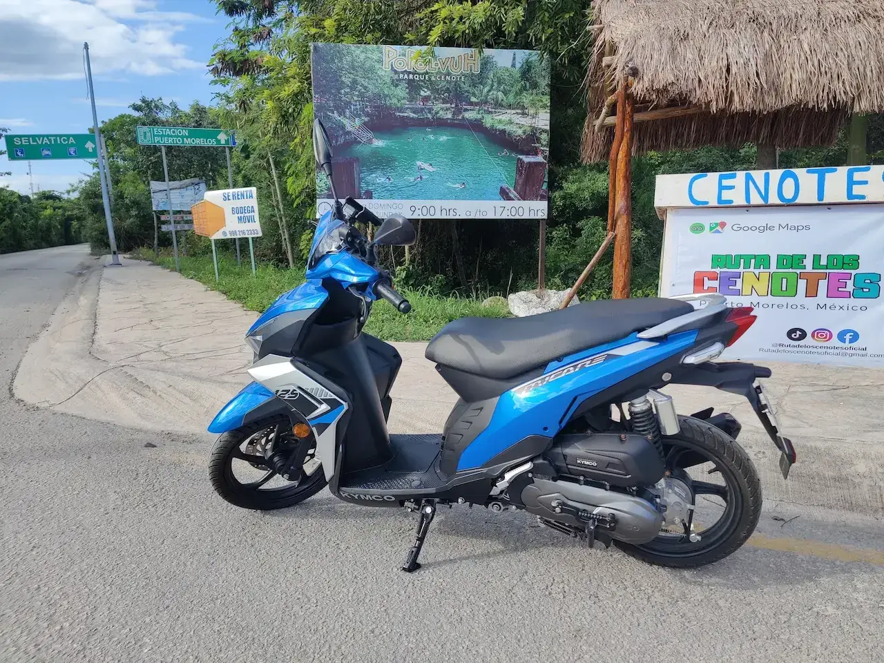 Kymco Micare 125 rental scooter in Puerto Morelos